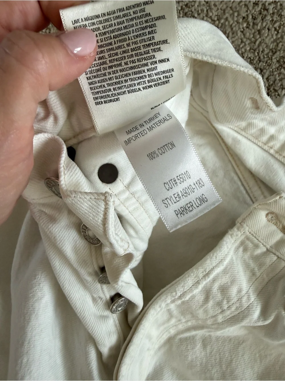AGOLDE Parker long Denim Cutoff Shorts, size 25